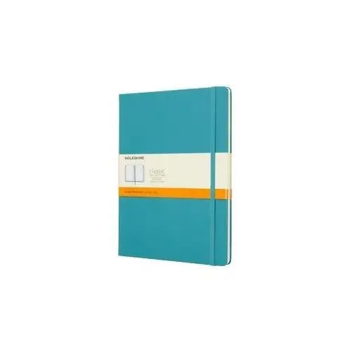 Notes classic xl (19x25 cm) w linie, twarda oprawa, reef blue, 192 strony, turkusowy Moleskine