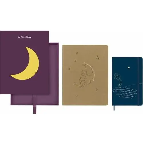 Moleskine Notes edycja limitowana mały książę, l + xl, zestaw, księżyc