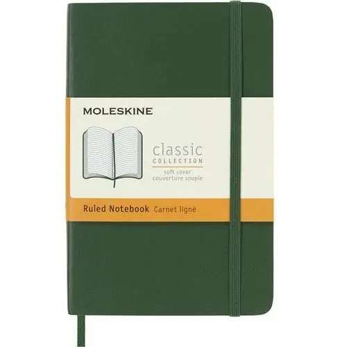 Notes Moleskine P (9x14cm) w linie, miękka oprawa, zielony, 192 strony