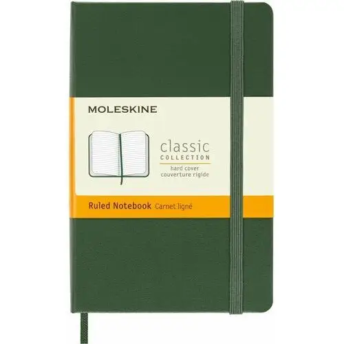 Notes p (9x14cm) w linie, twarda oprawa, myrtle green, 192 strony Moleskine