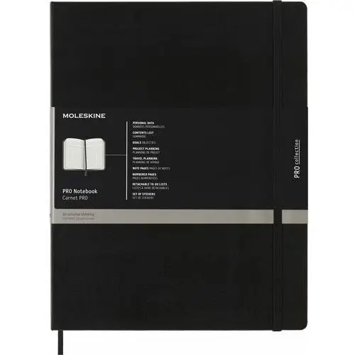 Notes Moleskine PROFESSIONAL XXL (21,6x27,9 cm), czarna twarda oprawa, 192 strony
