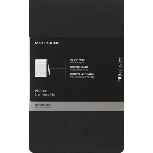 Moleskine Notes reporterski pro pad l (13x21 cm) czarny, 96 stron