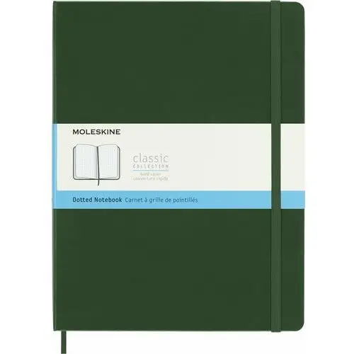 Moleskine Notes xl (19x25cm) w kropki, twarda oprawa, myrtle green, 192 stron