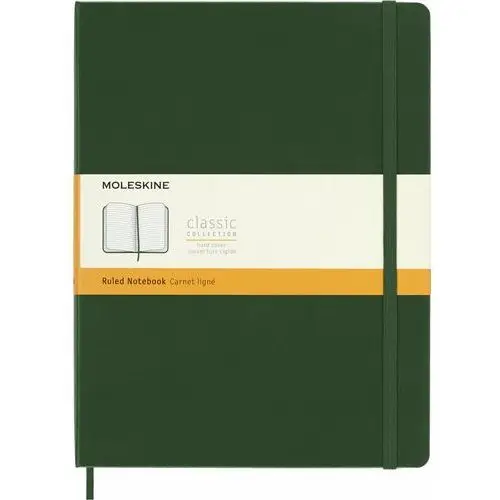Notes xl (19x25cm) w linie, twarda oprawa, zielony, 192 strony Moleskine