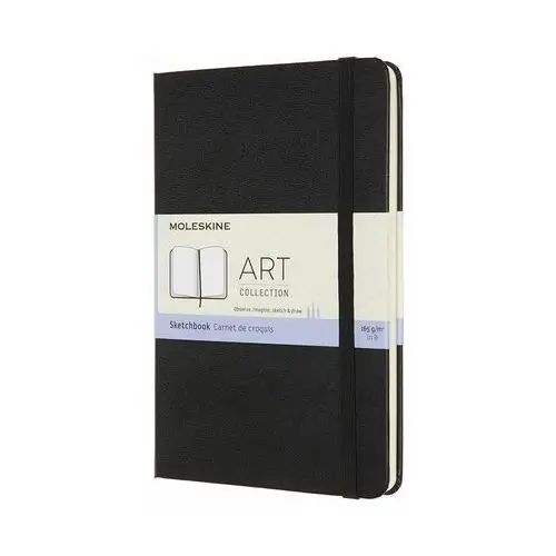 Szkicownik Moleskine M (11,5x18 cm), czarna, twarda oprawa, 88 stron