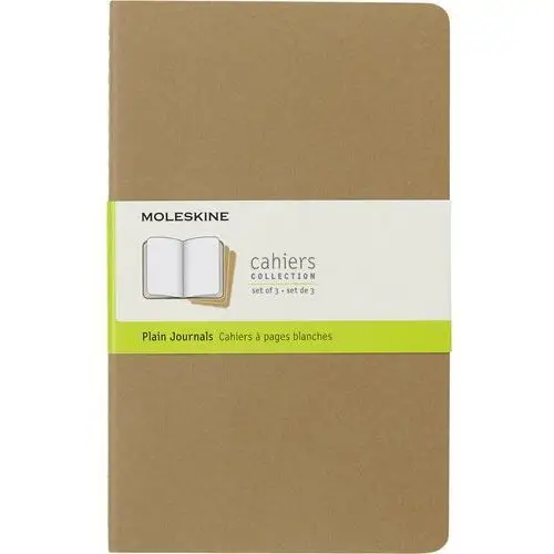 Moleskine Zestaw 3 zeszytów cahier journals l (13x21cm) gładki, piaskowy, 80 stron