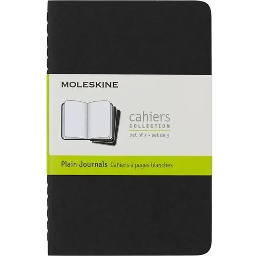 Moleskine Zestaw 3 zeszytów cahier journals p (9x14cm) gładki, czarny, 64 strony
