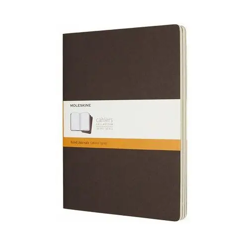 Moleskine Zestaw 3 zeszytów cahier journals xl (19x25cm) w linie kawowy