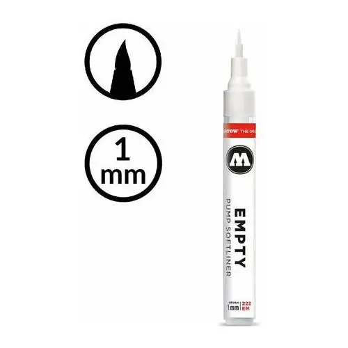 Pusty marker pędzelkowy 222em - 1 mm - brush Molotow