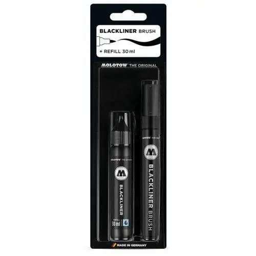 Molotow Zestaw blackliner brush refill set marker+tusz