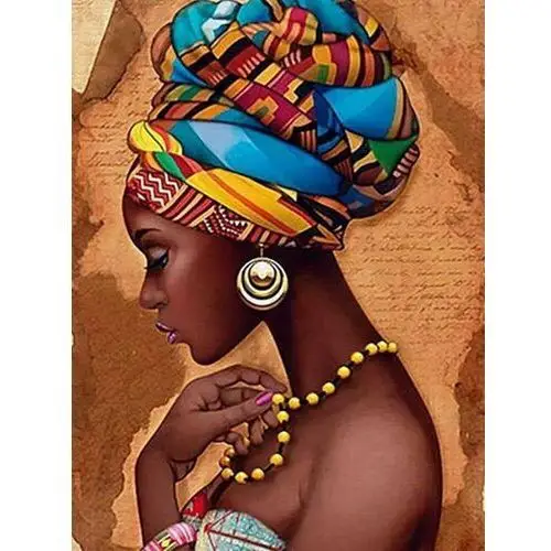 Moments Haft diamentowy afrykańska kobieta 35x45 cm