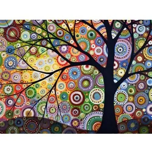 Moments Haft diamentowy drzewo tysiąca kolorów 45x35
