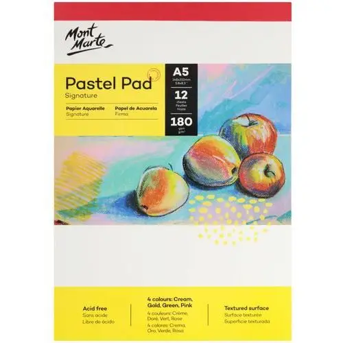 Blok Do Pasteli 4 Kolory Mont Marte A5, 180gsm Bezkwasowy