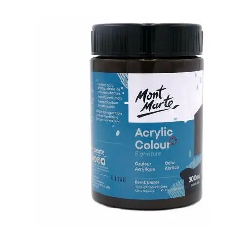 Farba Akrylowa Signature Mont Marte 300ML Burnt Umber