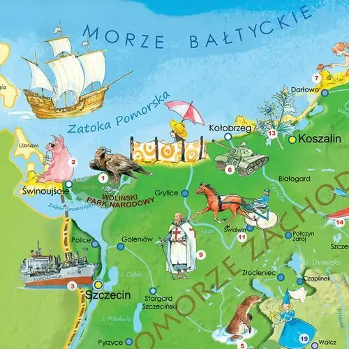 Morze Bałtyckie. Polska młodego odkrywcy. Mapa ścienna midi dla dzieci
