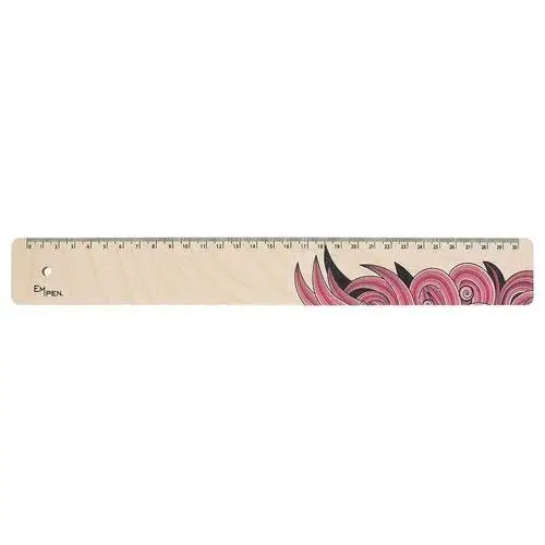 Mpm Linijka drewniana empen rosa 30cm