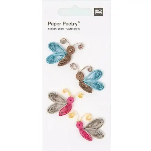 Naklejki quilling, Paper Poetry, Kolorowe motyle