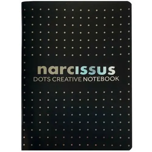 Pakiet zeszytów a5 kropki, czarny, 56 kartek, 6 szt. Narcissus