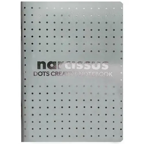 Pakiet zeszytów a5 kropki, szary, 56 kartek, 6 szt. Narcissus