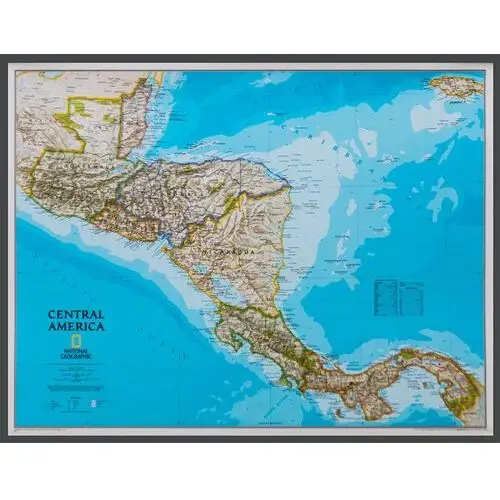 National Geographic, Ameryka Centralna. Mapa ścienna polityczna na podkładzie 1:2 541 000