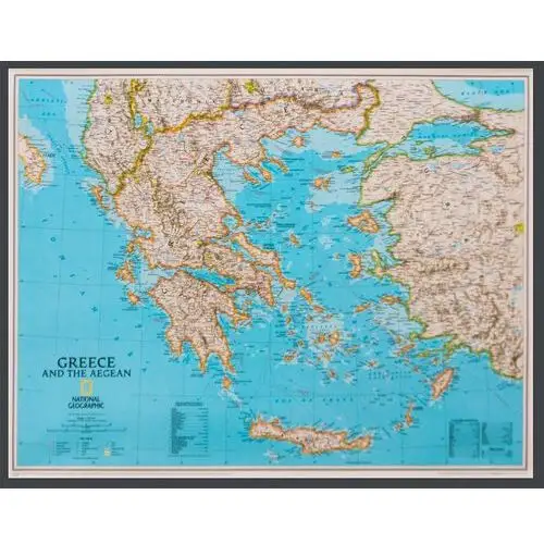 National Geographic, Grecja. Classic. Mapa ścienna polityczna na podkładzie do wpinania 1:1 494 000