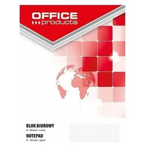 Blok biurowy office products a4/100, kratka Neopak