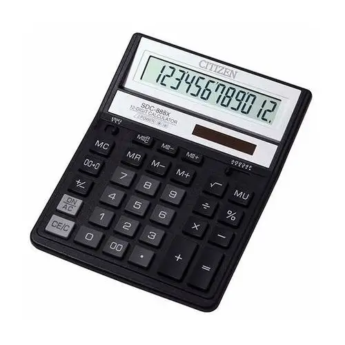Kalkulator citizen 12 cyfr. sdc888xbk, czarny Neopak