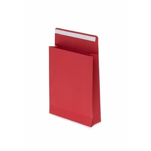 Koperty kartonowe, czerwone, 130x170x40 mm, 10 sztuk