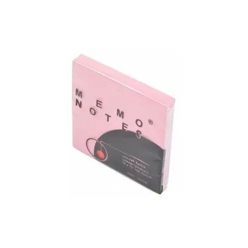 Memo notes 75x75mm, 100 kartek, różowy pastel