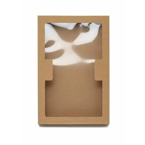Pudełko karbowane z oknem 440x290x50mm wieczkowe Neopak