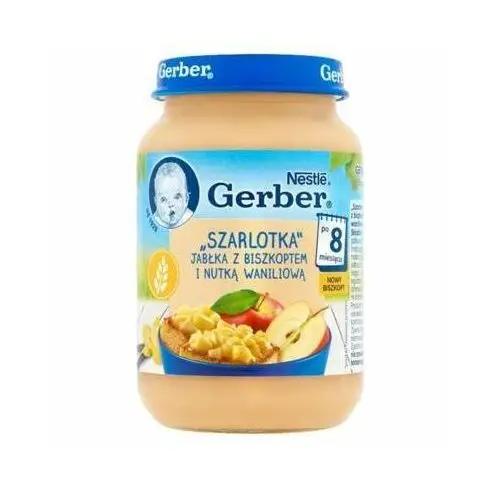 Nestle Gerber, deserek w słoiczku, szarlotka, jabłka z biszkoptem i nutką waniliową, 8m+, 190 g