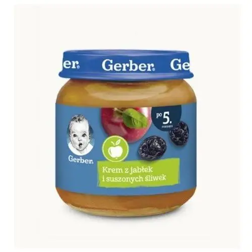 Gerber, Deserek krem z jabłek i suszonych śliwek dla niemowląt po 5 miesiącu, 125 g