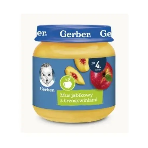 Gerber, deserek mus jabłkowy z brzoskwiniami dla niemowląt po 4 miesiącu, 125 g Nestle polska s.a