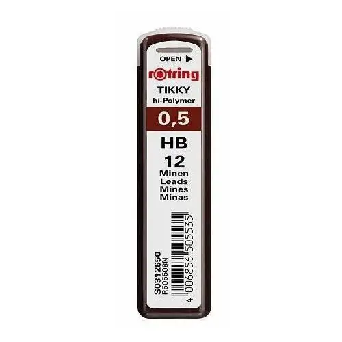 Grafity do ołówków rotring tikky 0,5 mm hb - s0312650 Newell rubbermaid