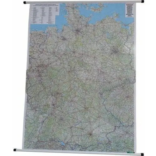Niemcy. Mapa ścienna samochodowa 1:700 000