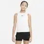 Koszulka tenisowa bez rękawów dla dużych dzieci (dziewcząt) dri-fit victory - biel Nike Sklep