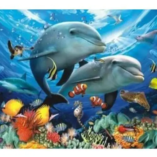 Norimpex Malowanie po numerach delfiny, oceanarium 40 x 50 5608