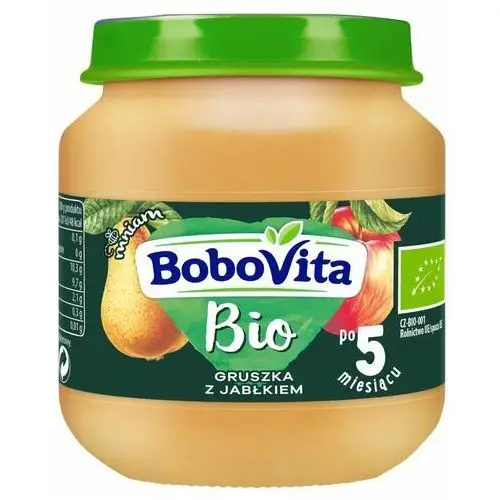 Nutricia Bobovita, bio deserek jabłko i gruszka po 5. miesiącu, 125 g