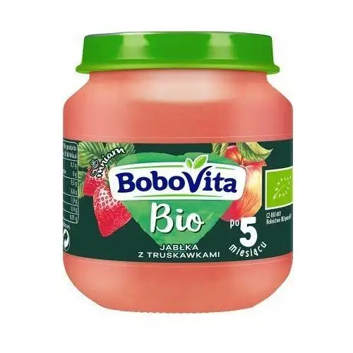 Nutricia Bobovita, bio deserek jabłko i truskawka po 5. miesiącu, 125 g