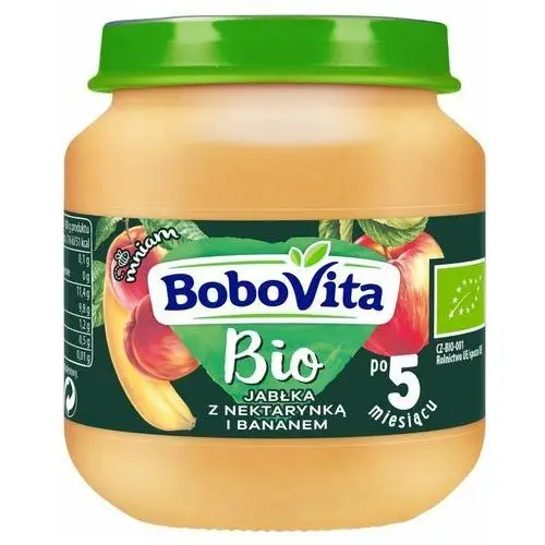 BoboVita, BIO Deserek nektaryna, banan, i jabłko po 5. miesiącu, 125 g