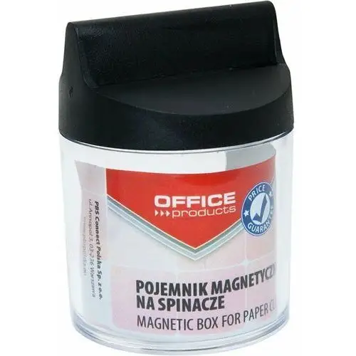 Office products Pojemnik magn. na spinacze , okrągły, bez spinaczy, transparentny