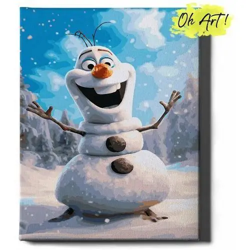 Malowanie po numerach 40x50cm śnieżny olaf – obraz do malowania po numerach dla dzieci – Oh art