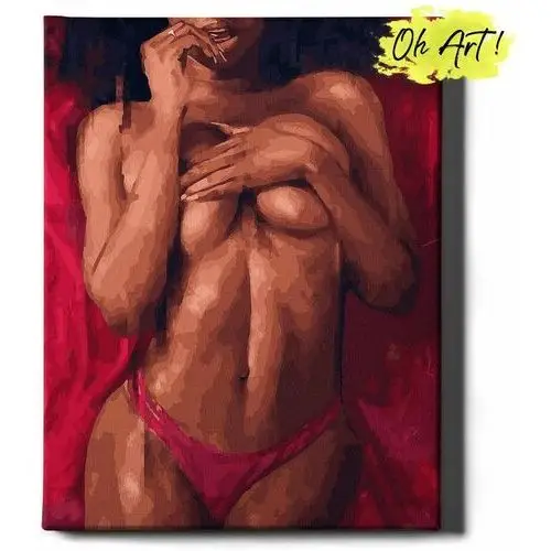 Malowanie Po Numerach z Ramą 40x50 cm Dziewczyna na łóżku – Obraz do Malowania po numerach Kobieta Oh Art
