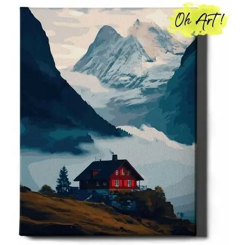 Oh art! Malowanie po numerach z ramą 40x50 cm szwajcarskie góry – obraz do malowania po numerach pejzaż