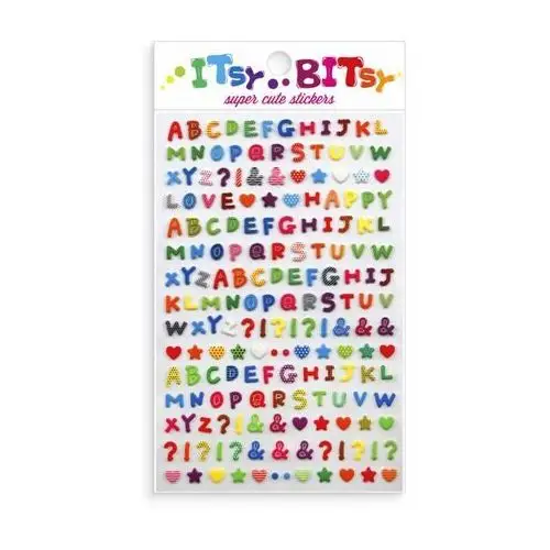 Mini naklejki itsy bitsy - wzorzysty alfabet Ooly