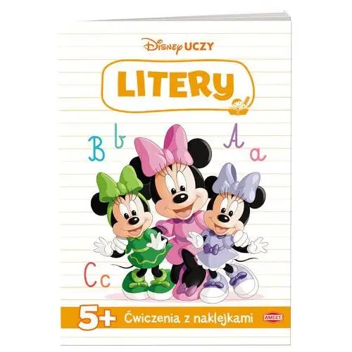 Opracowanie zbiorowe Disney uczy minnie ćwiczenia z naklejkami litery udn-9307