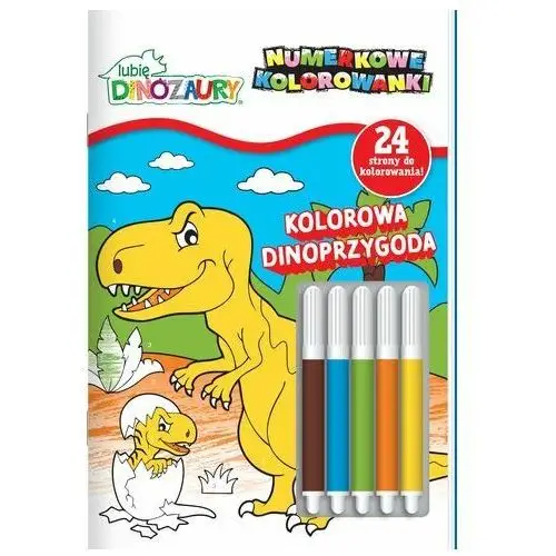 Opracowanie zbiorowe Kolorowa dinoprzygoda. lubię dinozaury. numerkowe kolorowanki