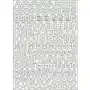 Litery samoprzylepne 4cm białe mat arkusz 225 znaków Sklep