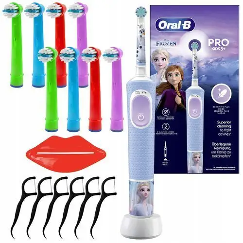 Oral-b Kids D103 Pro Kraina Lodu Szczoteczka Do Zębów Frozen Dodatki