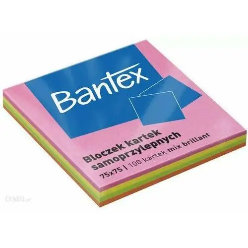 Bloczek samoprzylepny 75x75 100k mix kol9 bantex Oxford